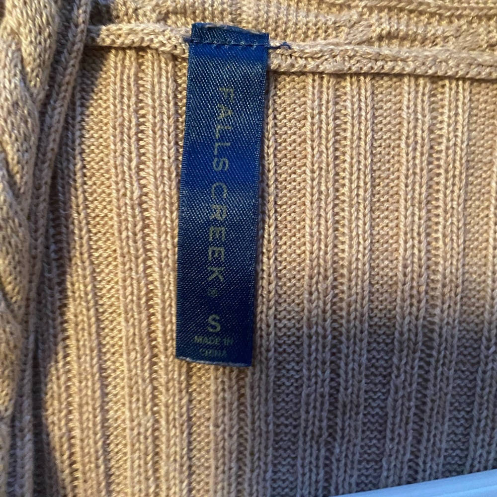 Falls Creek Tan Ribbed Sweater - Picture 2 of 3